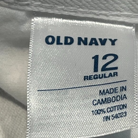 OLD NAVY Mini Skirt Denim White Size 12 Cotton - Picture 7 of 9